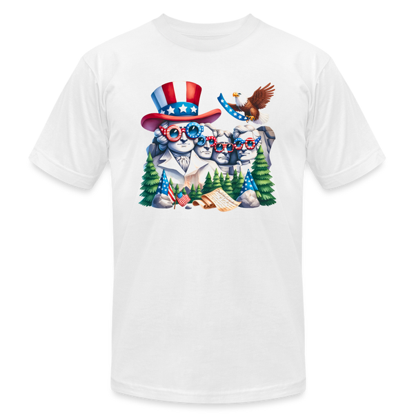 66035 Patriotic Rushmore Fun B&C TSHIRT - white