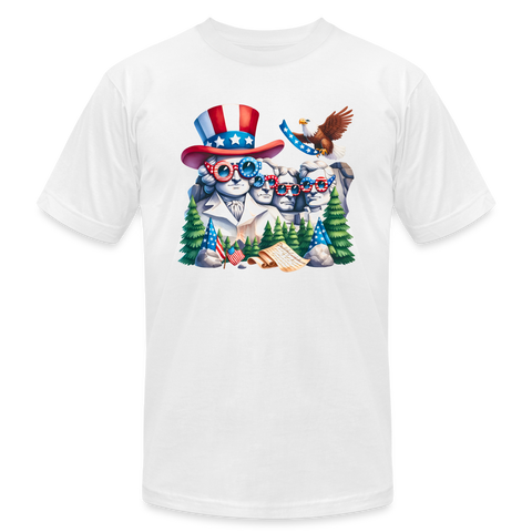 66035 Patriotic Rushmore Fun B&C TSHIRT - white