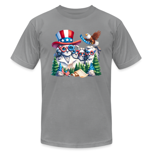 66035 Patriotic Rushmore Fun B&C TSHIRT - slate