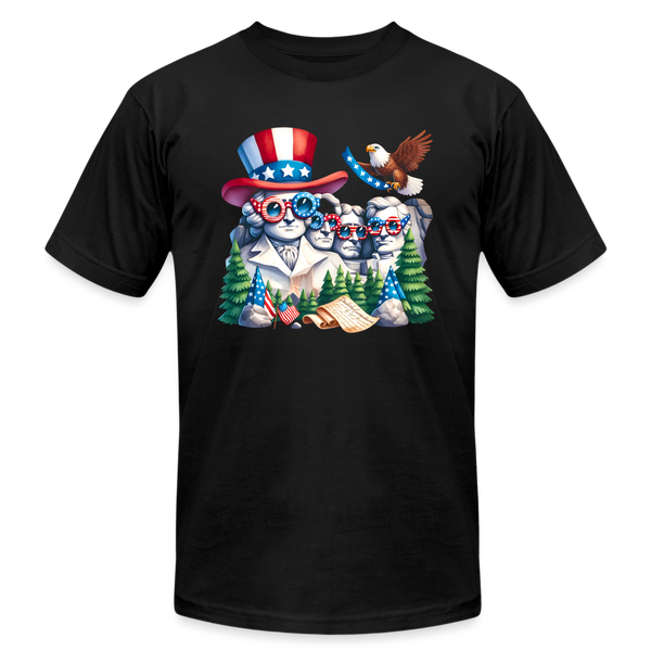 66035 Patriotic Rushmore Fun B&C TSHIRT - black