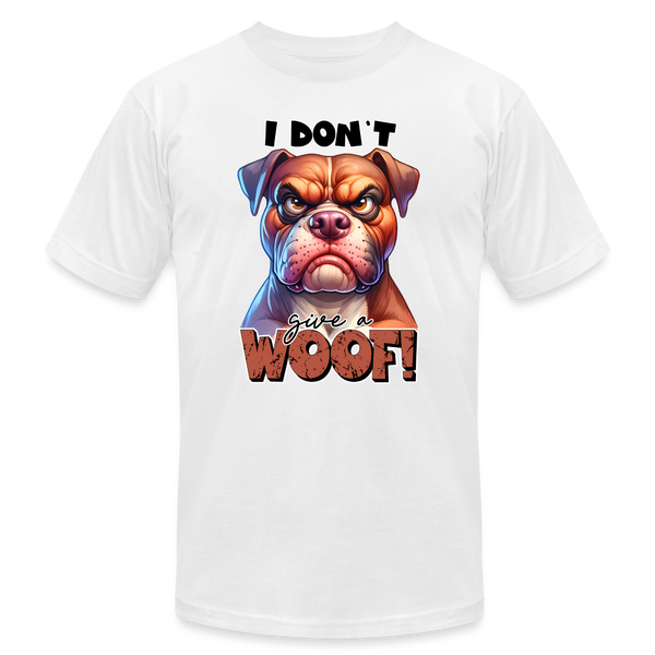 66045 Don't Give A Woof - Bulldog B&C TSHIRT - white