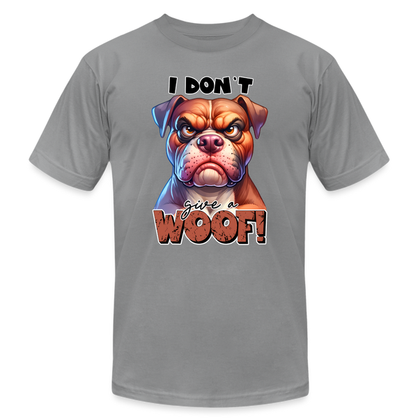 66045 Don't Give A Woof - Bulldog B&C TSHIRT - slate