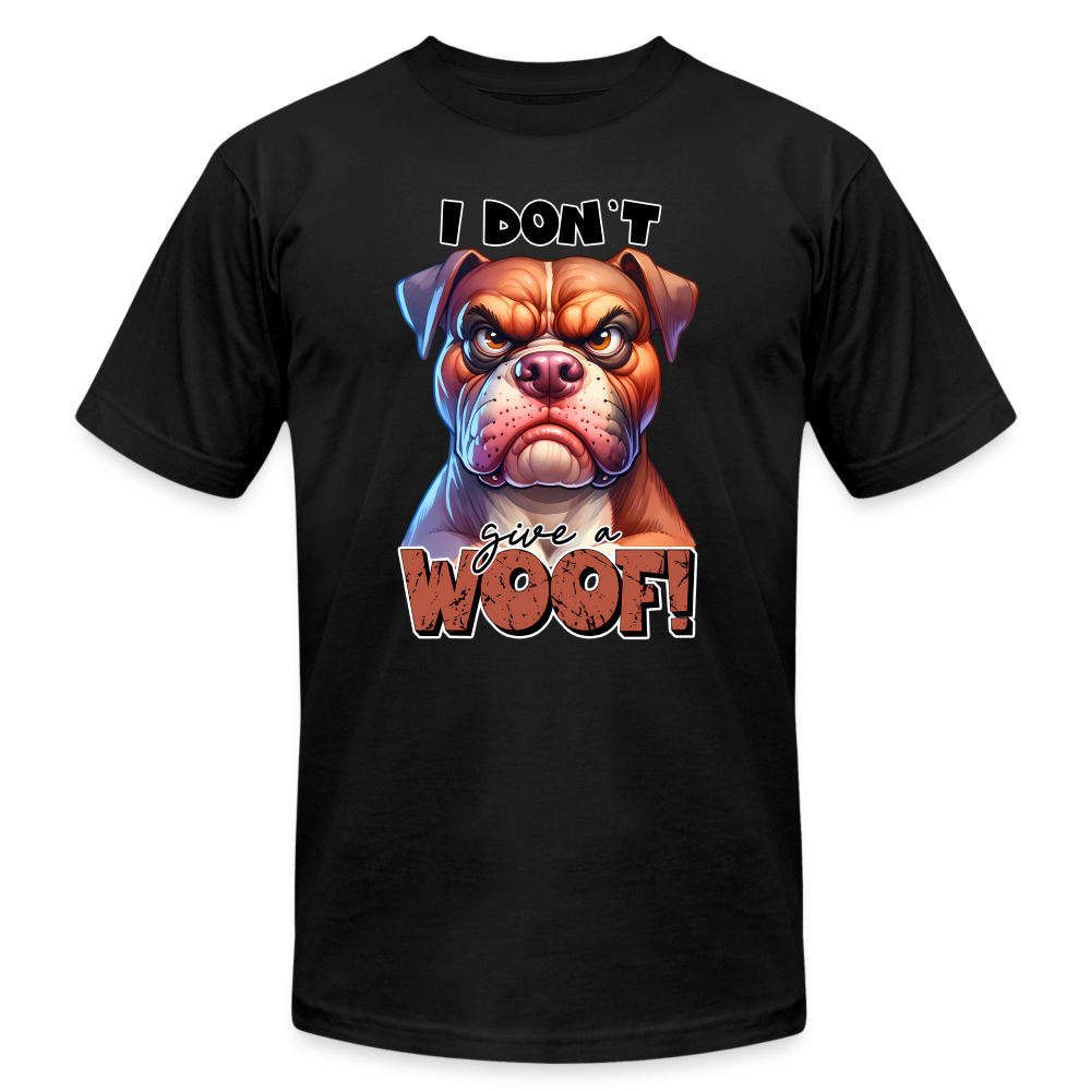 66045 Don't Give A Woof - Bulldog B&C TSHIRT - black