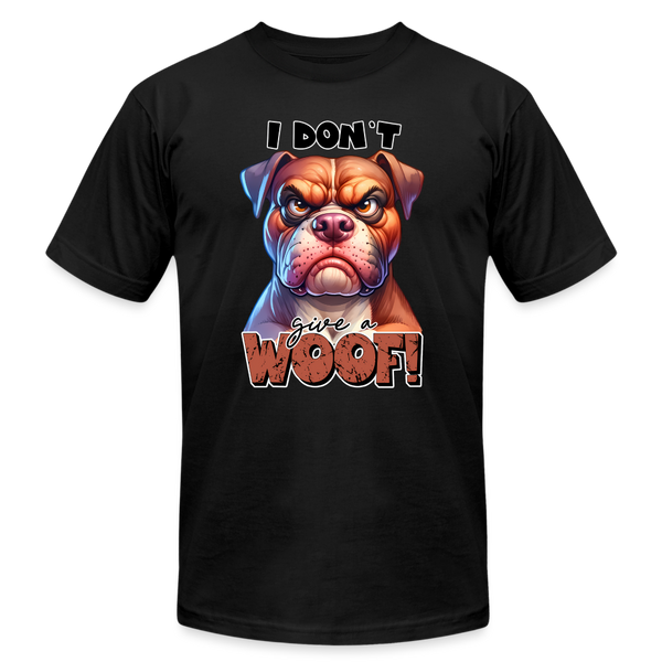 66045 Don't Give A Woof - Bulldog B&C TSHIRT - black