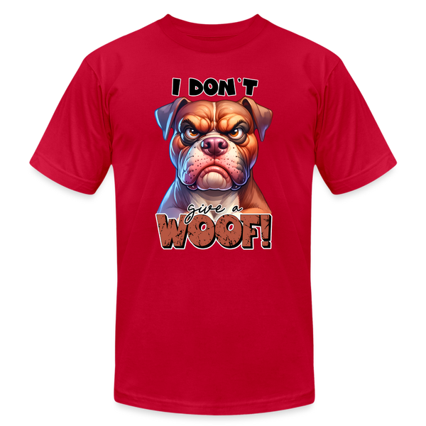 66045 Don't Give A Woof - Bulldog B&C TSHIRT - red