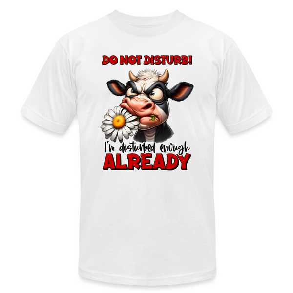 66046 Do Not Disturb - Cow B&C TSHIRT - white