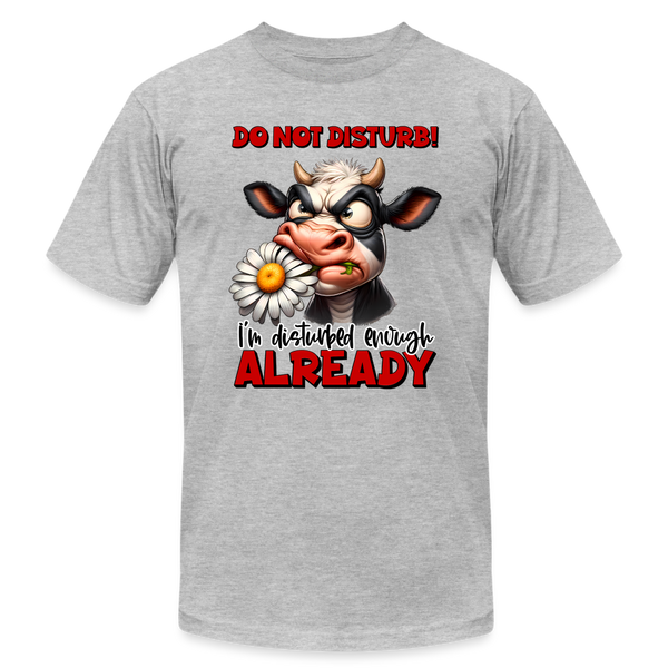 66046 Do Not Disturb - Cow B&C TSHIRT - heather gray