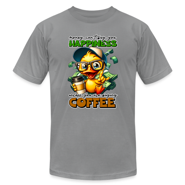 66047 Happiness Buying Coffee - Duck B&C TSHIRT - slate