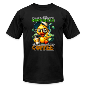 66047 Happiness Buying Coffee - Duck B&C TSHIRT - black