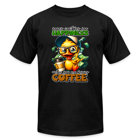 66047 Happiness Buying Coffee - Duck B&C TSHIRT - black