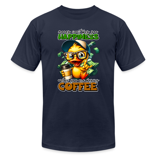 66047 Happiness Buying Coffee - Duck B&C TSHIRT - navy