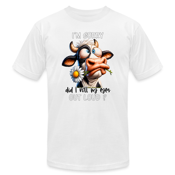 66049 Roll My Eyes - Cow B&C TSHIRT - white