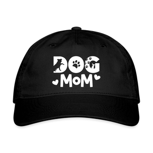 6797 Dog Mom ORGANIC BASEBALL CAP - black