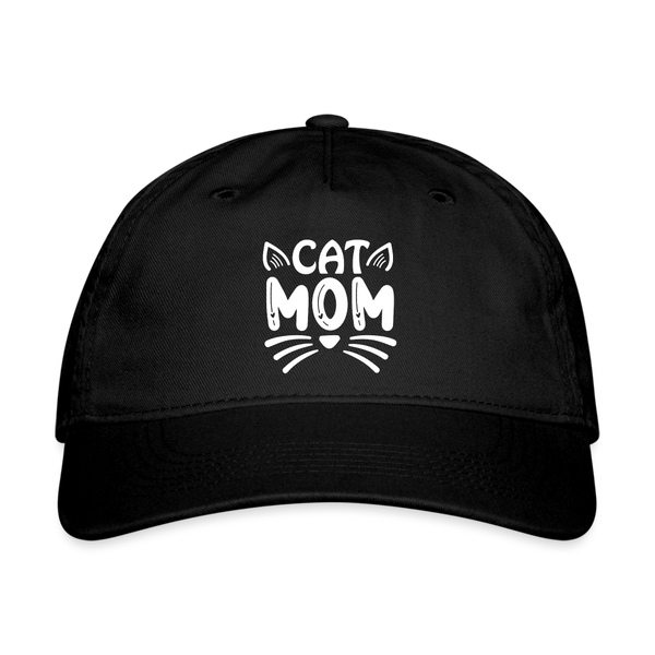 6001 Cat Mom ORGANIC BASEBALL CAP - black