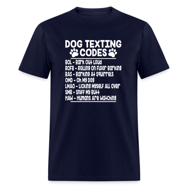 66051 Dog Texting Codes TSHIRT - navy