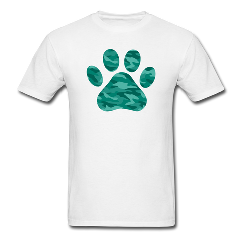 True Greens Camo Paw PREMIUM TSHIRT - white