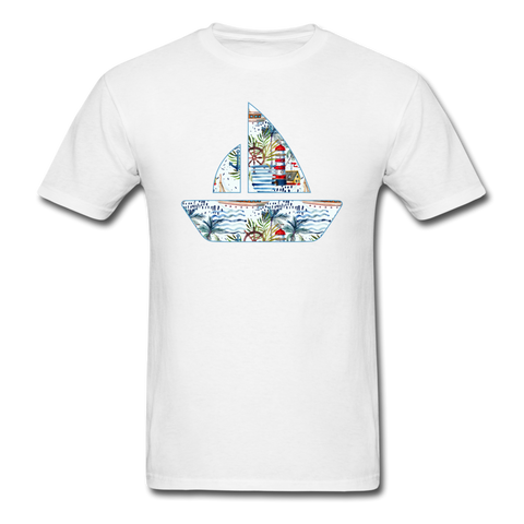 8195 Lighthouse Cove Boat PREMIUM TSHIRT - white