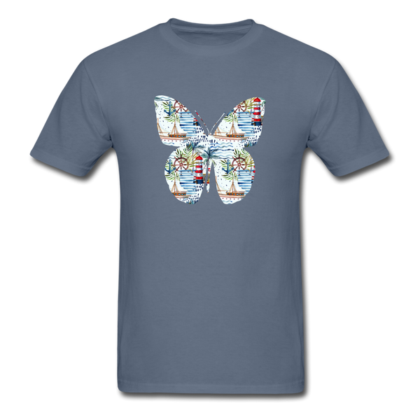 8195 Lighthouse Cove Butterfly PREMIUM TSHIRT - denim