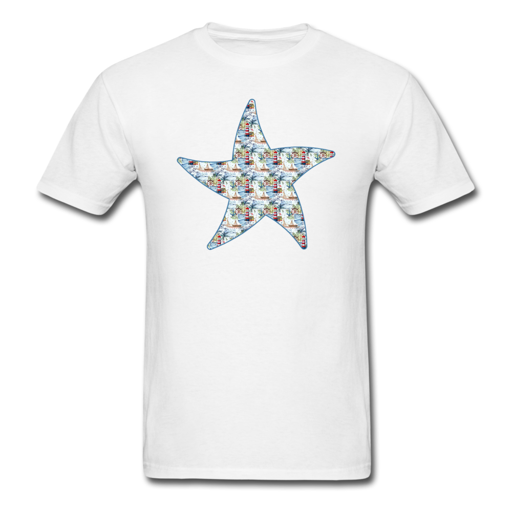 8195 Lighthouse Cove Starfish PREMIUM TSHIRT - white