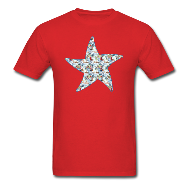 8195 Lighthouse Cove Starfish PREMIUM TSHIRT - red