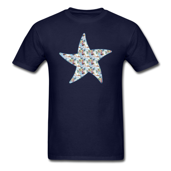 8195 Lighthouse Cove Starfish PREMIUM TSHIRT - navy