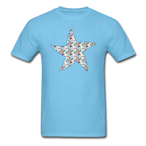 8195 Lighthouse Cove Starfish PREMIUM TSHIRT - aquatic blue