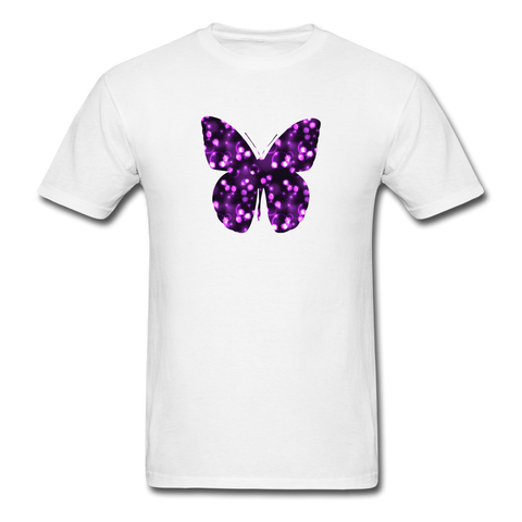 8192 More Purple Bubbles Butterfly PREMIUM TSHIRT - white