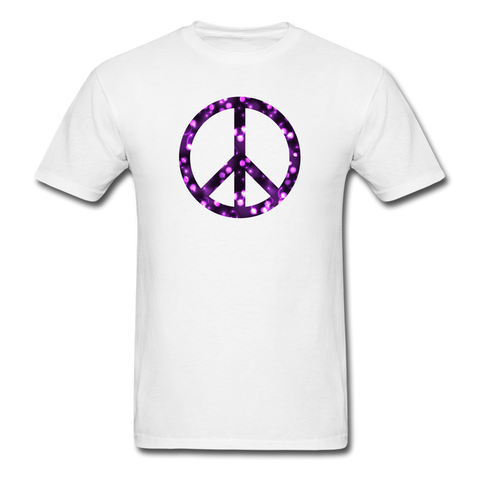 8192 More Purple Bubbles Peace Symbol PREMIUM TSHIRT - white