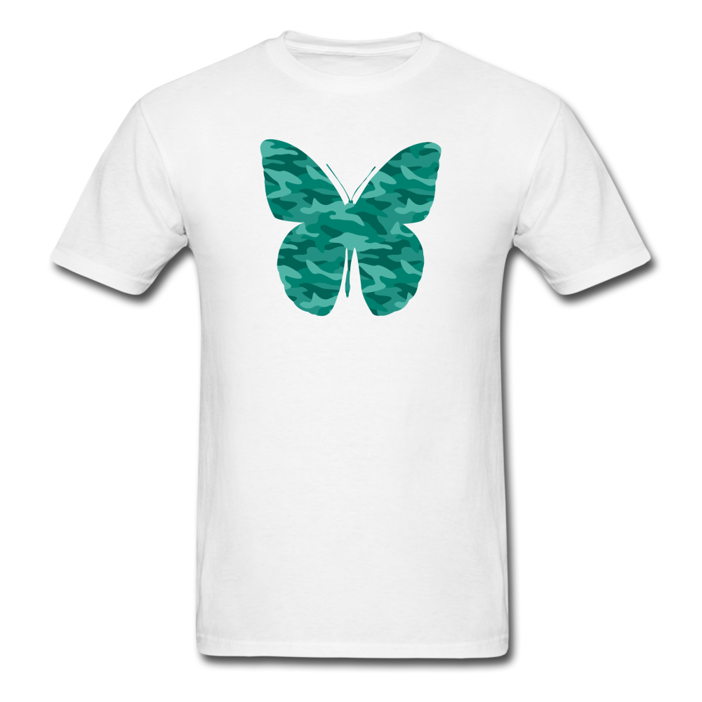 True Greens Camo Butterfly PREMIUM TSHIRT - white