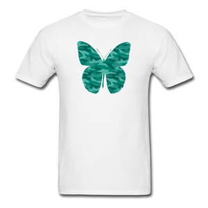 True Greens Camo Butterfly PREMIUM TSHIRT - white