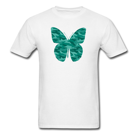 True Greens Camo Butterfly PREMIUM TSHIRT - white