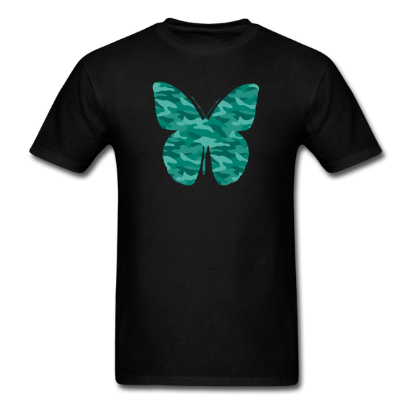 True Greens Camo Butterfly PREMIUM TSHIRT - black