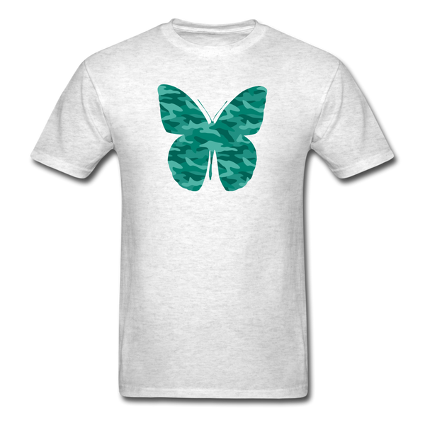 True Greens Camo Butterfly PREMIUM TSHIRT - light heather gray