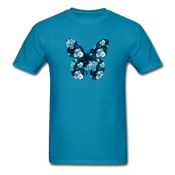 8194 Floral Fantasy Butterfly PREMIUM TSHIRT - turquoise