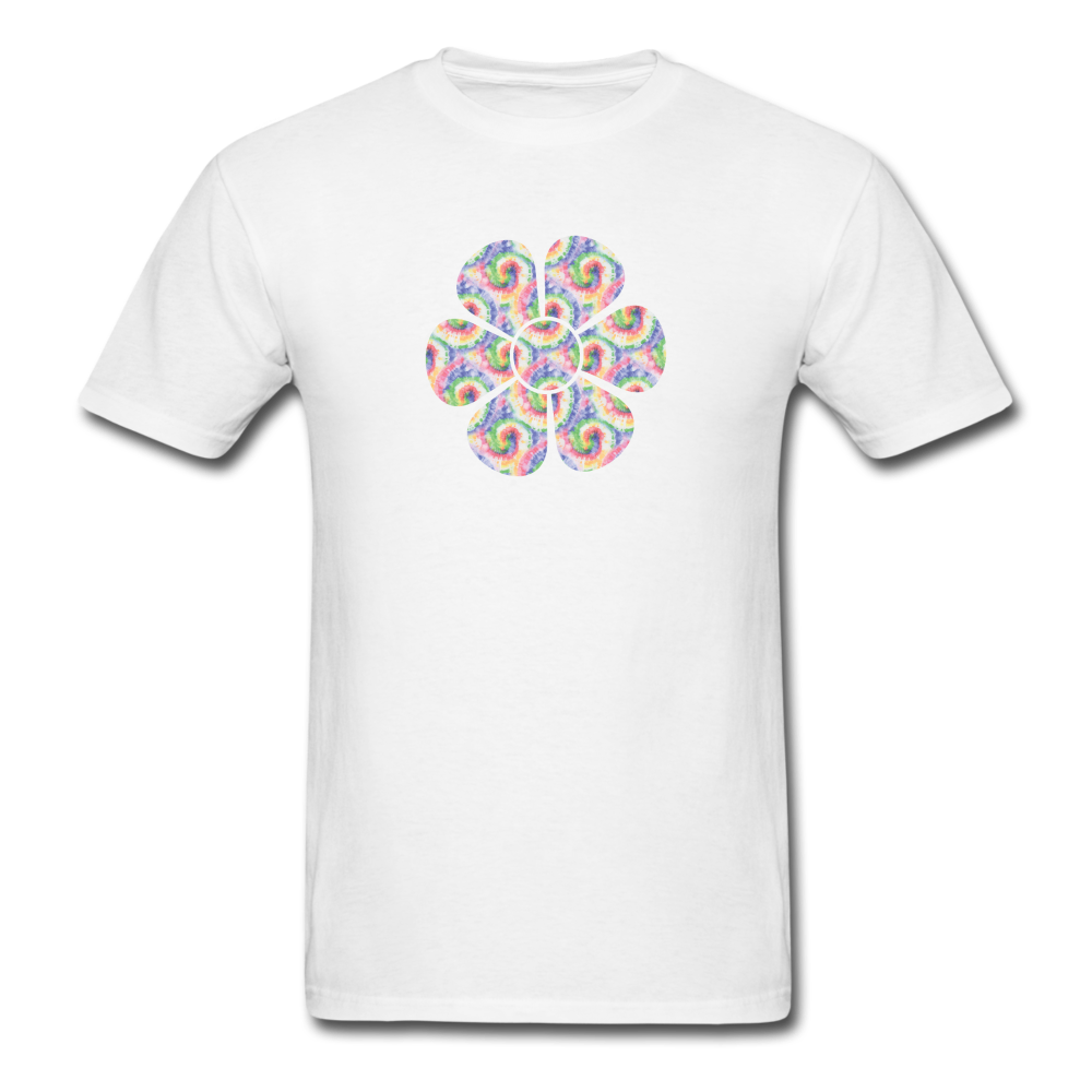 8185 Daydream Tie Dye Flower Graphic TSHIRT - white