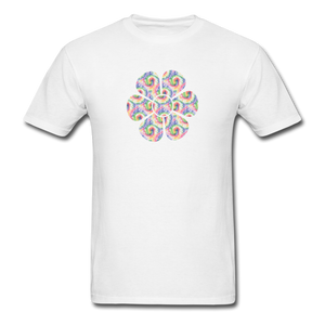 8185 Daydream Tie Dye Flower Graphic TSHIRT - white