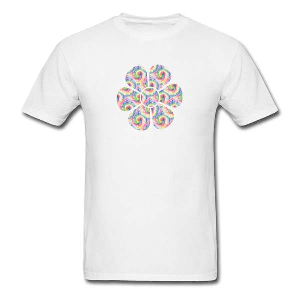 8185 Daydream Tie Dye Flower Graphic TSHIRT - white