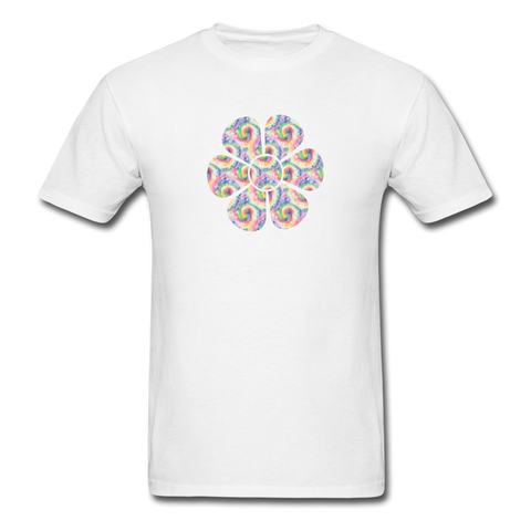 8185 Daydream Tie Dye Flower Graphic TSHIRT - white