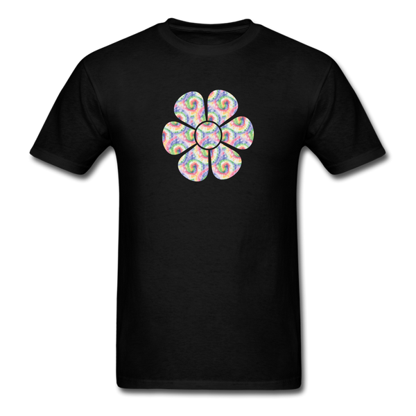 8185 Daydream Tie Dye Flower Graphic TSHIRT - black