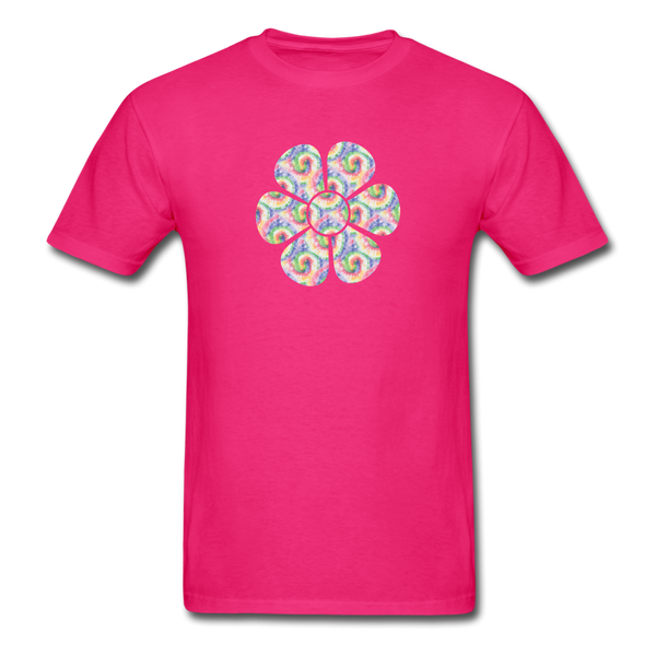 8185 Daydream Tie Dye Flower Graphic TSHIRT - fuchsia