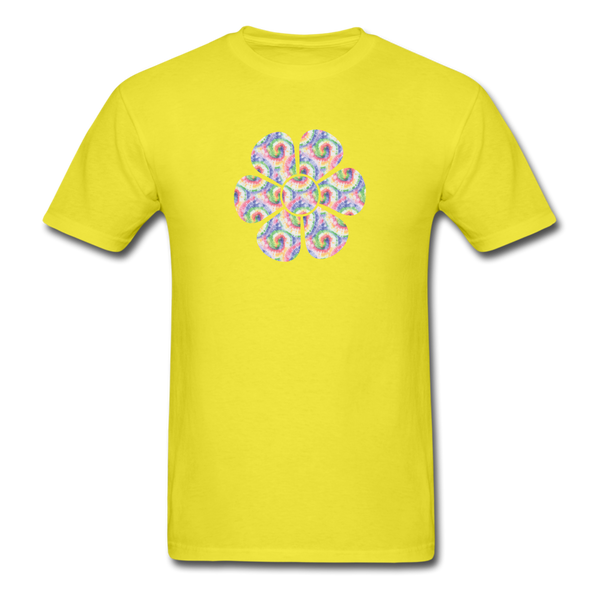 8185 Daydream Tie Dye Flower Graphic TSHIRT - yellow