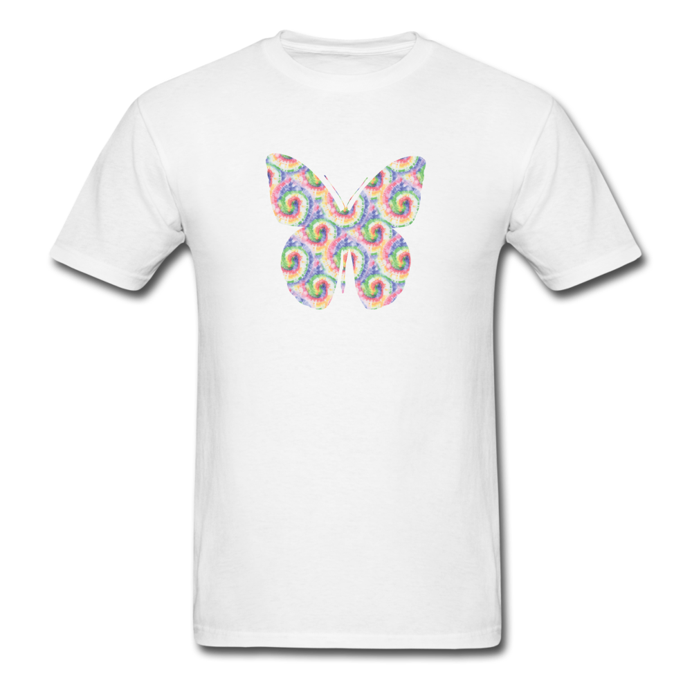 8185 Daydream Tie Dye Butterfly Graphic TSHIRT - white