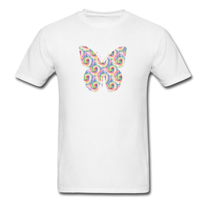 8185 Daydream Tie Dye Butterfly Graphic TSHIRT - white