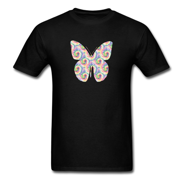 8185 Daydream Tie Dye Butterfly Graphic TSHIRT - black