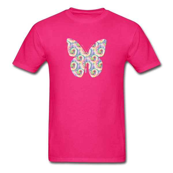 8185 Daydream Tie Dye Butterfly Graphic TSHIRT - fuchsia