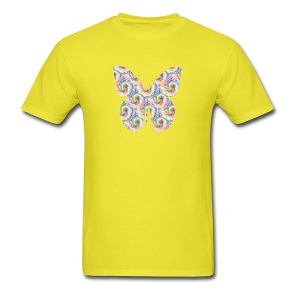 8185 Daydream Tie Dye Butterfly Graphic TSHIRT - yellow