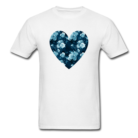 8194 Floral Fantasy Heart PREMIUM TSHIRT - white