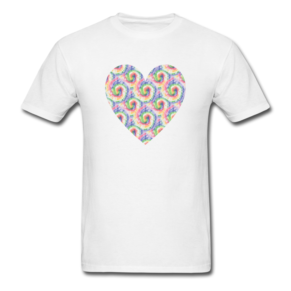 8185 Daydream Tie Dye Heart GRAPHIC TSHIRT - white