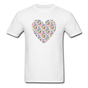 8185 Daydream Tie Dye Heart GRAPHIC TSHIRT - white