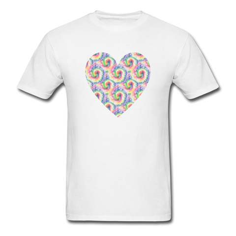 8185 Daydream Tie Dye Heart GRAPHIC TSHIRT - white